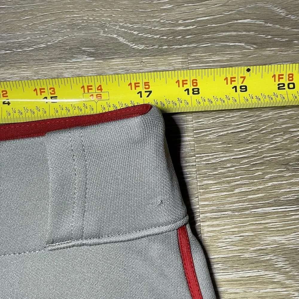 NWT Under Armour Baseball Pants Men's L Gray GameDay Vanish‎ Knicker Red Piping